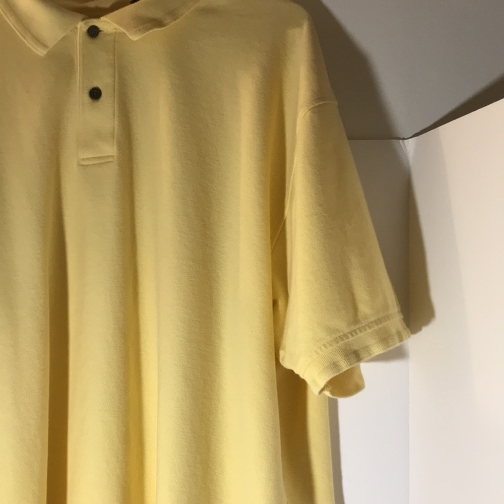 Jos.A.Bank polo short sleeve size xxl button collar yellow Y2K preppy - Picture 3 of 6